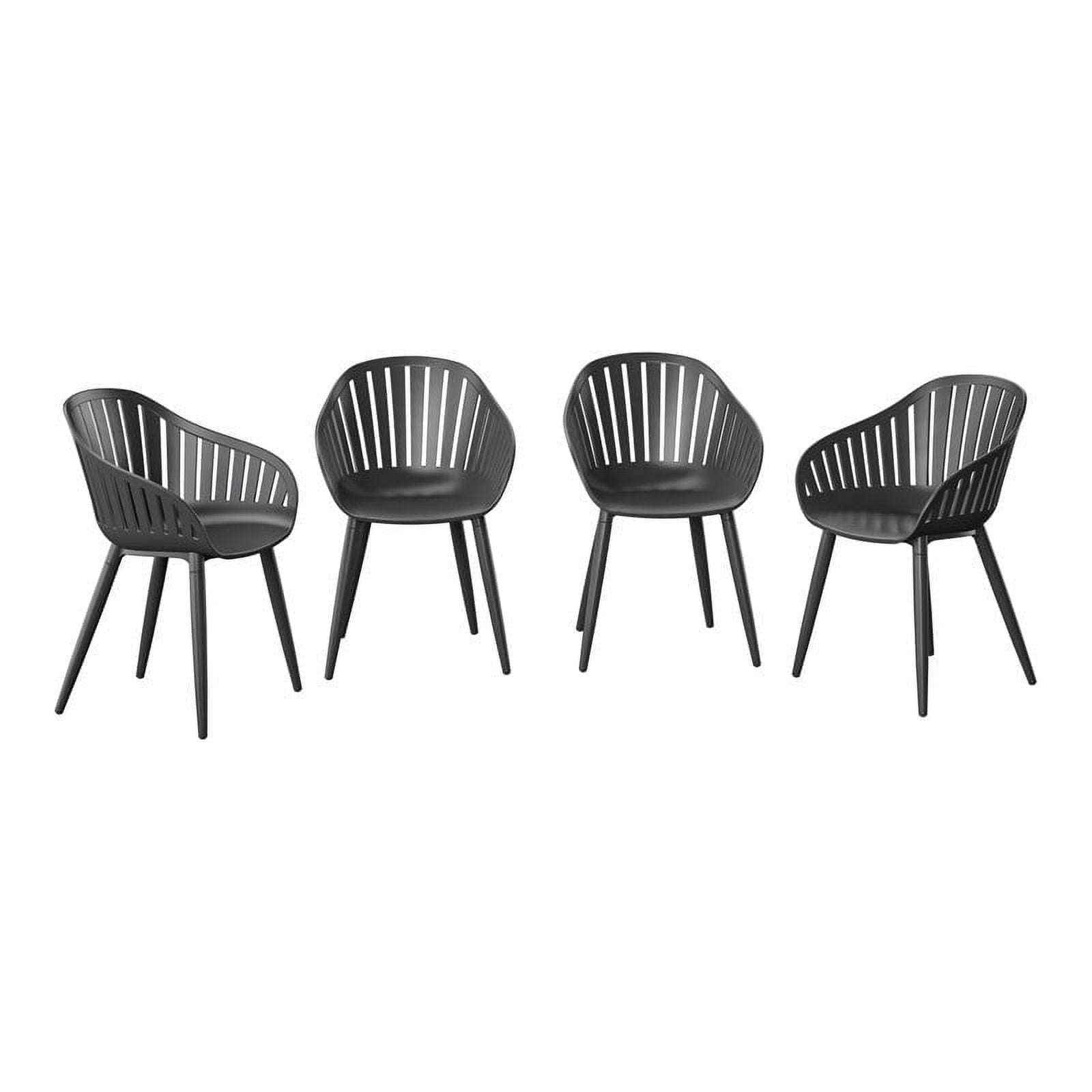 International Home Miami Corp Amazonia Aluminum Patio Chairs in Black