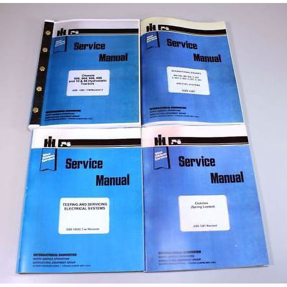 International Ih 666 686 Gas Tractor Engine Service Repair Manual Shop Book Set