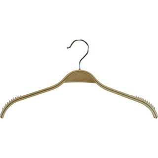 International Hanger, Natural Wavy Wood Combo Hanger, Adjustable
