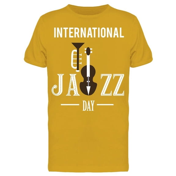 International Jazz Day Doodles T-Shirt Men -Image by Shutterstock, Male Medium