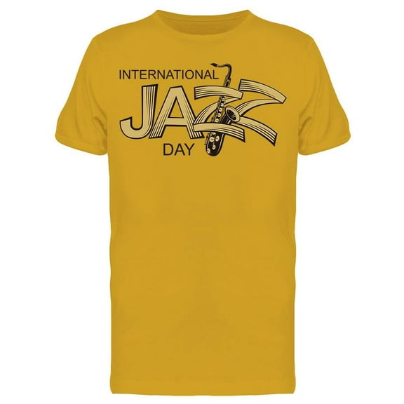 International Jazz Day Sax Art T-Shirt Men -Image by Shutterstock, Male Large