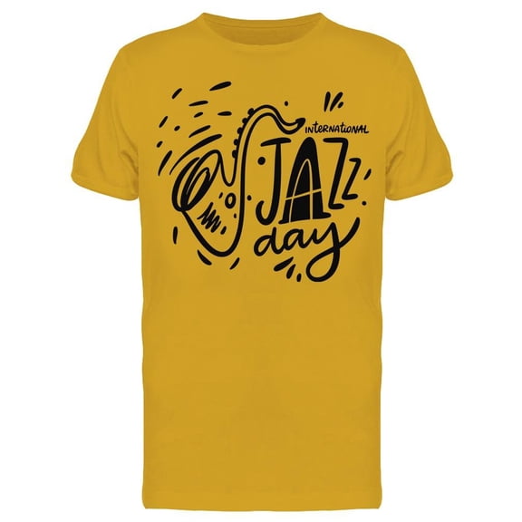 International Jazz Day Sketch T-Shirt Men -Image by Shutterstock, Male Medium