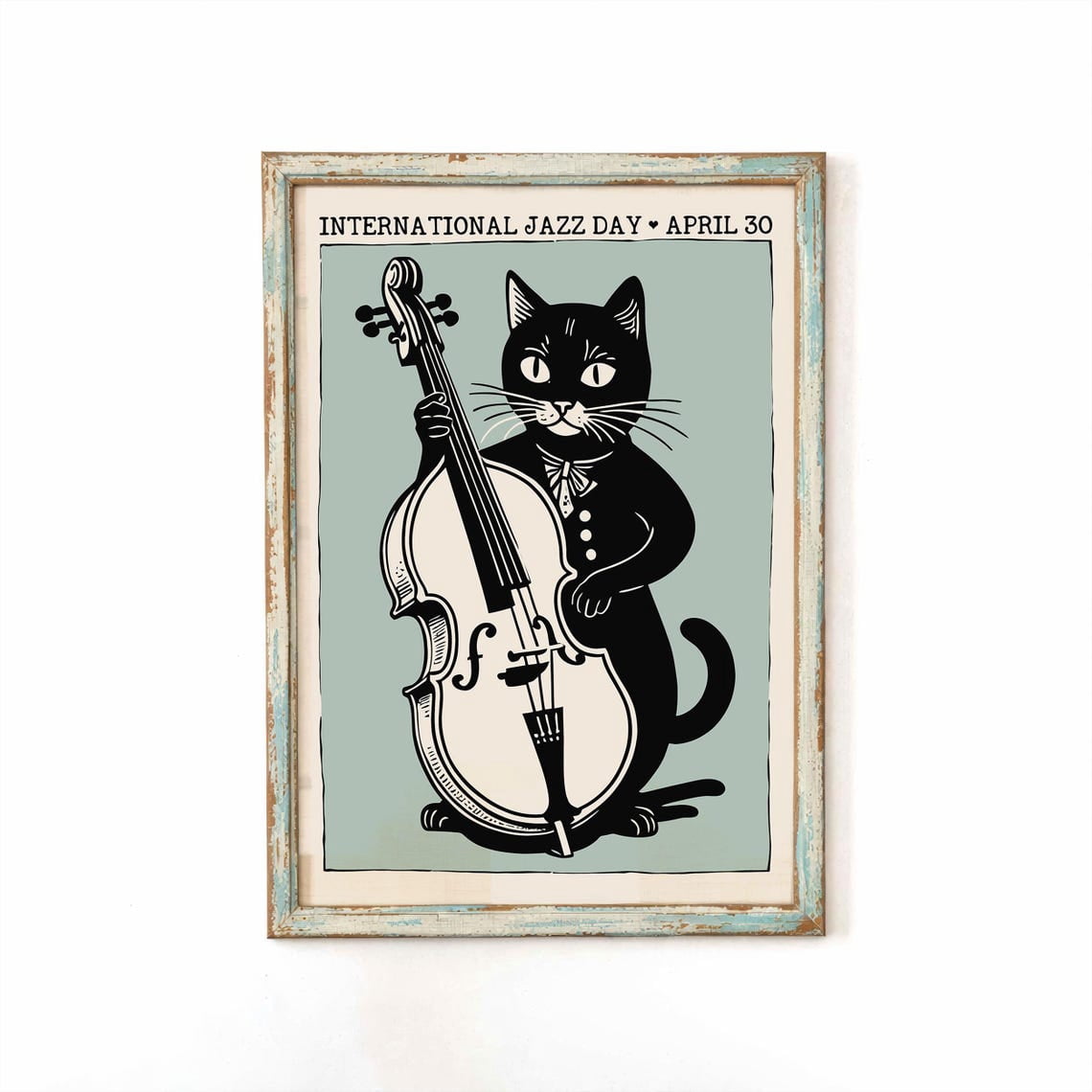 International Jazz Day Wall Art Print, Vintage Music Lover Home Decor ...