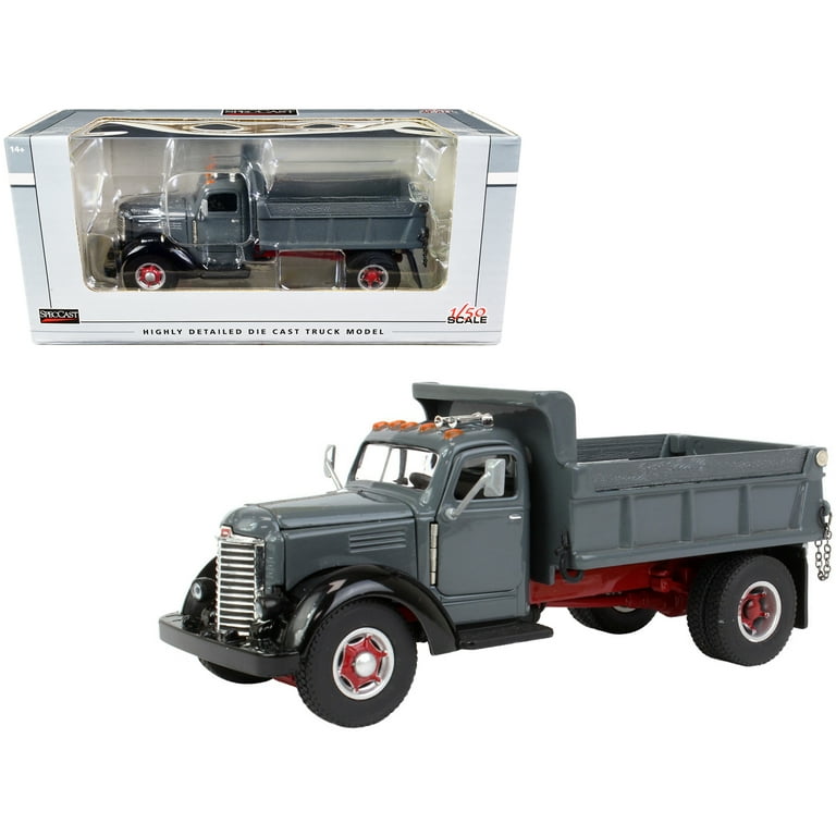 AMALIE HEAVY DUTY#50(1QT)×12本 1ダース International KB-8 Truck Gray and Black with Dump Body 1/50