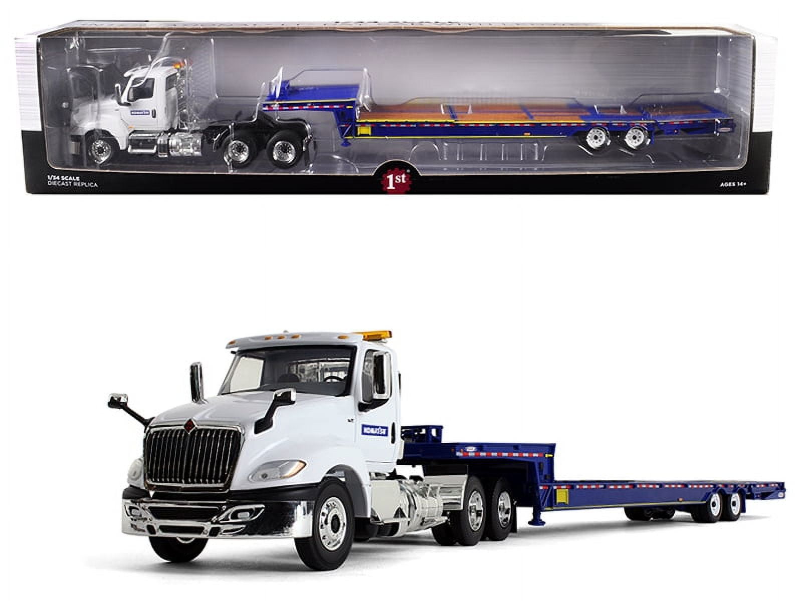 1/34 International LT, KOMATSU Logos, With Ledwell Hydratail Trailer By First Gear 10-4156A 1/34 International LT, KOMATSU Logos, With Ledwell Hydratail Trailer By First Gear 10-4156A