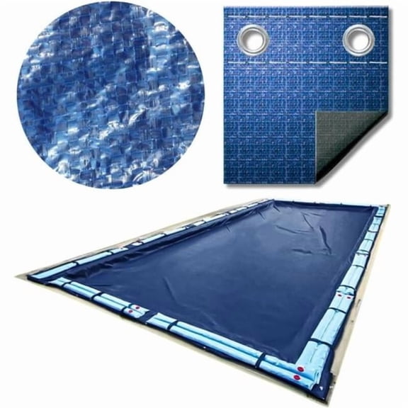 International Leisure Products CO121729R 12 x 24 ft. Supreme Guard Green 5 ft. Overlap 20122410 IG Solid Winter Cover Kit for Pool - 10 Year