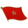 thumbnail image 1 of International "MOROCCO" Waving Flag Pin - Officially Licensed Originals, Patriotic Lapel Pin - 1", 1 of 1