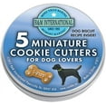 International Mini Dog Cookie Cutters in Storage Tin Paw, Dog, Fire