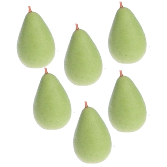 International Miniatures Dollhouse Miniature Set of 6 Realistic Green Pears