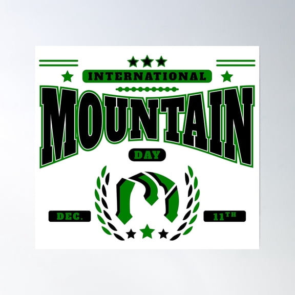 International Mountain Day, December 11Th Poster Wall Art, Modern Wall Decor, 24x24 UNFRAMED
