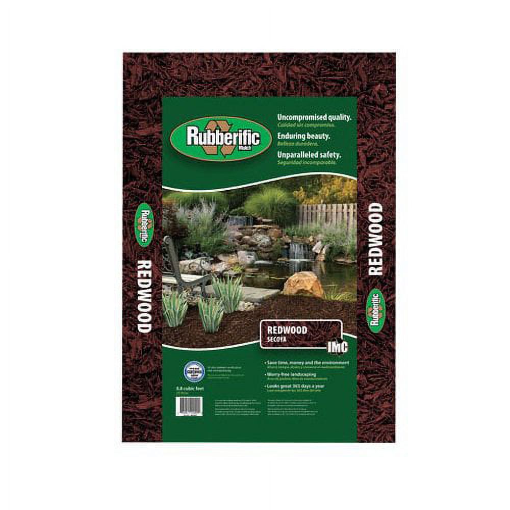 International Mulch RM16RW Rubberific Mulch, Redwood, .8Cu. Ft