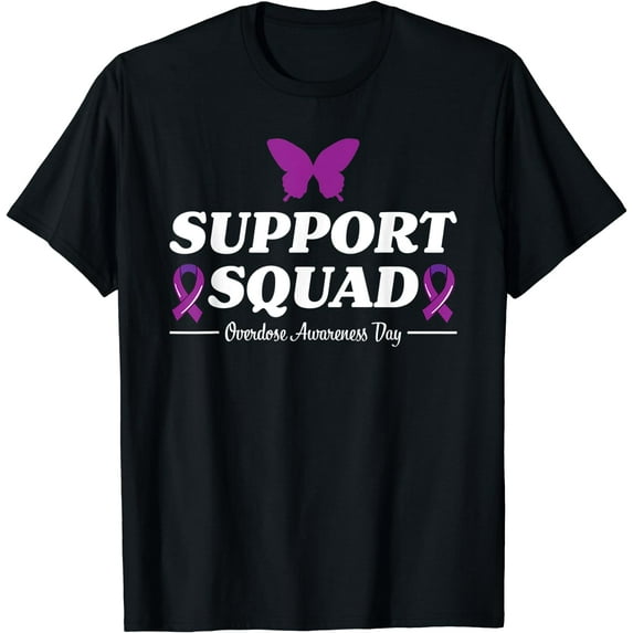 International Overdose Awareness Day Mom Ribbon Support T-Shirt