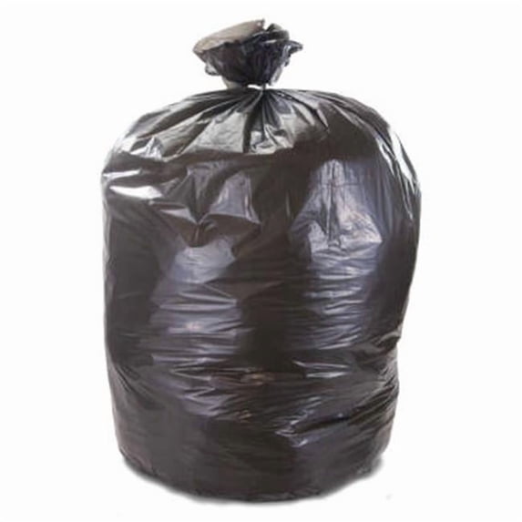 International Plastics CL-MCB-3858 38 x 58 in. 60 gal Black Repro Trash Bags - Case of 100
