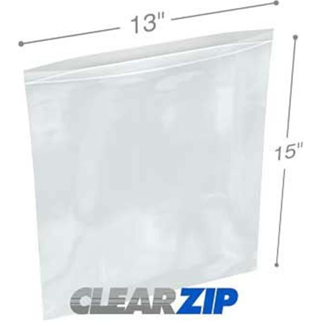 International Plastics CZ21315 13 x 15 in. ClearZip Lock Bags, 0.002 Gauge - Case of 1000