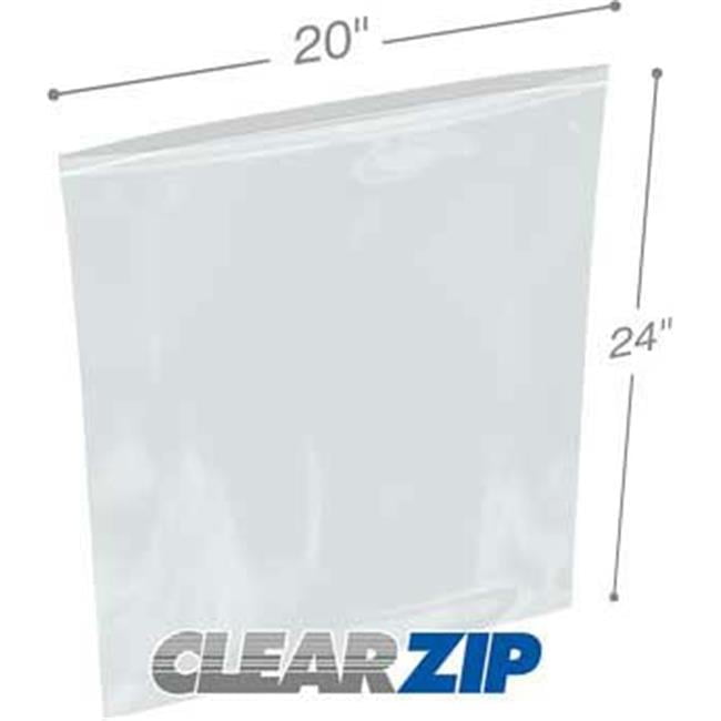 International Plastics CZ42024 20 x 24 in. ClearZip Lock Bags, 0.004 Gauge - Case of 250