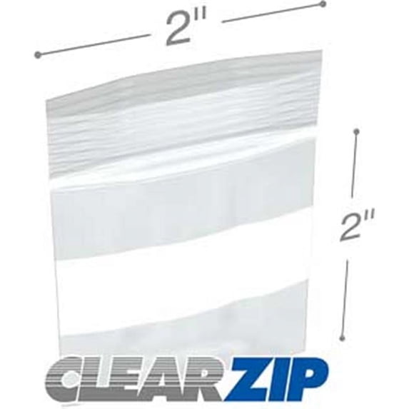 2" x 2" 2 mil ClearZip Whiteblock