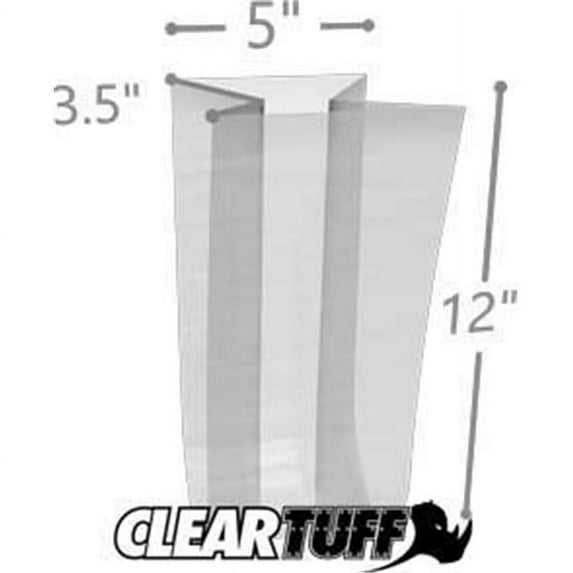 International Plastics GB0050312 5 x 3.5 x 12 in. 1 Mil Clear Gusseted Poly Bags - Case of 1000