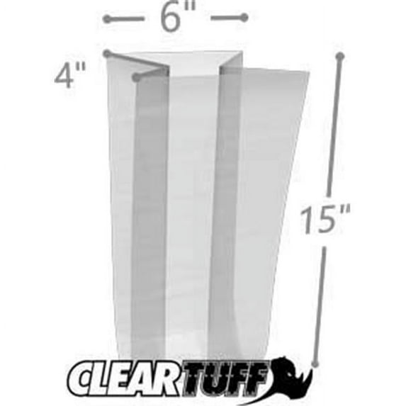 International Plastics GBM060415 6 x 4 x 15 in. 1.5 Mil Clear Gusseted Poly Bags - Case of 1000