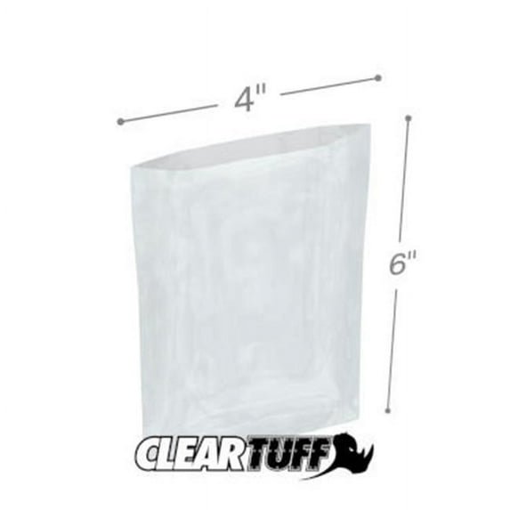 International Plastics PB20406 4 x 6 in. Clear Poly Bags, 0.002 Gauge - Case of 1000