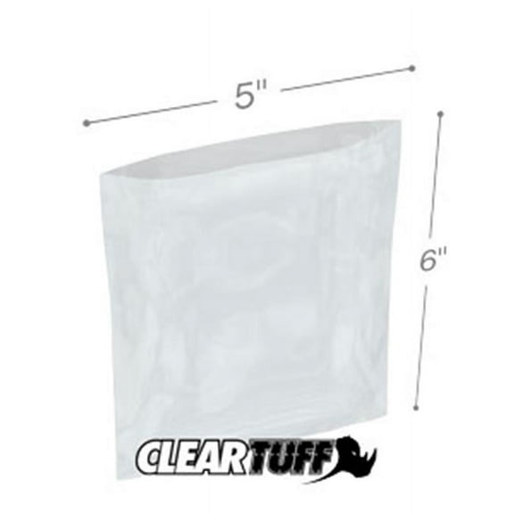 International Plastics PB20506 5 x 6 in. Clear Poly Bags, 0.002 Gauge - Case of 1000