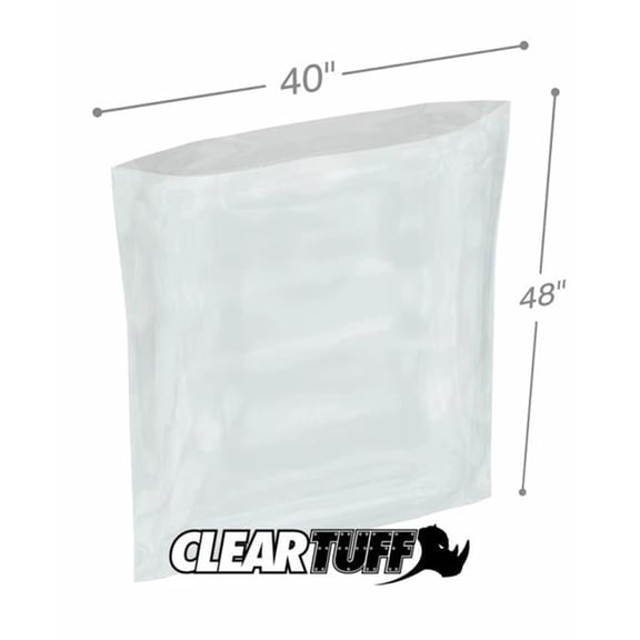 International Plastics PB34048 40 x 48 in. 3 Mil Flat Low Density Polyethylene Bags, Clear - Pack of 100