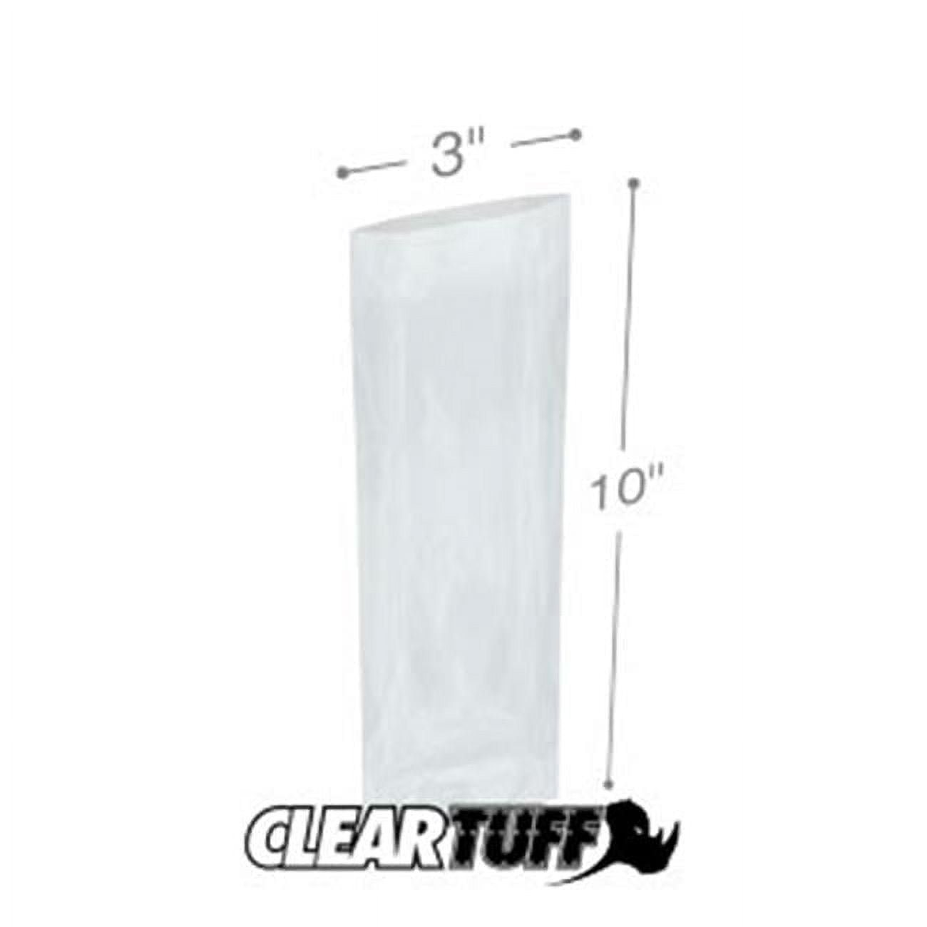 International Plastics PB40310 3 x 10 in. Clear Poly Bags, 0.004 Gauge - Case of 1000