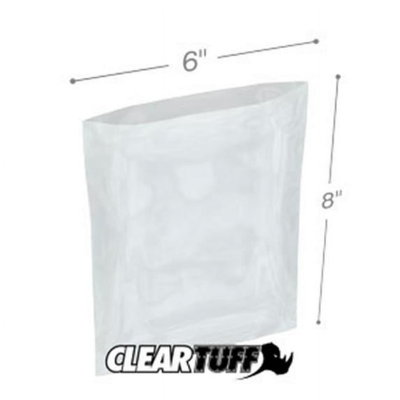 International Plastics PB40608 6 x 8 in. Clear Poly Bags, 0.004 Gauge - Case of 1000