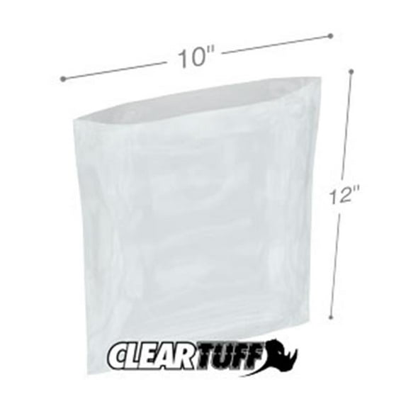 International Plastics PB41012 10 x 12 in. Clear Poly Bags, 0.004 Gauge - Case of 1000