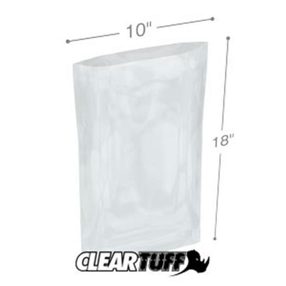 International Plastics PB41018 10 x 18 in. Clear Poly Bags, 0.004 Gauge - Case of 500