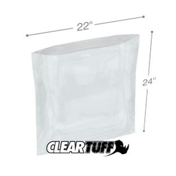 International Plastics PB42224 22 x 24 in. Clear Poly Bags, 0.004 Gauge - Case of 250