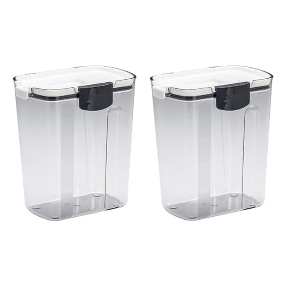 International Prepworks ProKeeper 2- Piece Kitchen Clear Food Baker's Kitchen Storage Organization Canister Set