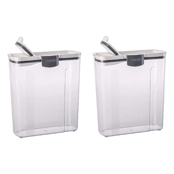 International Prepworks ProKeeper 2- Piece Kitchen Clear Food Baker's Kitchen Storage Organization Canister Set