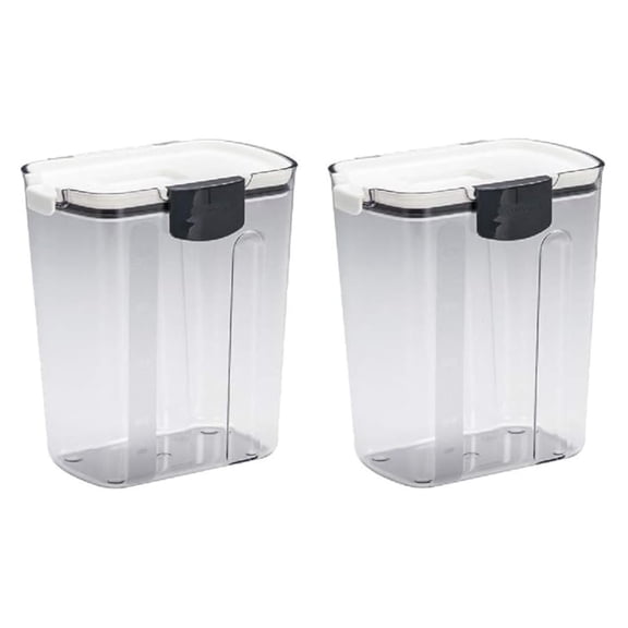 International Prepworks ProKeeper 2- Piece Kitchen Clear Food Baker's Kitchen Storage Organization Canister Set