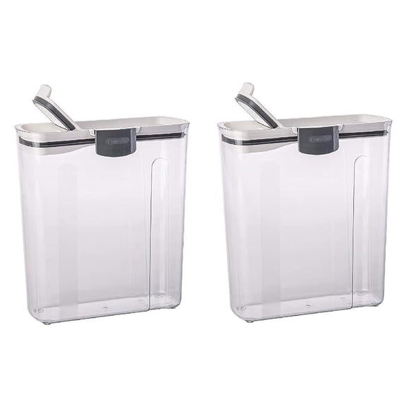 International Prepworks ProKeeper 2- Piece Kitchen Clear Food Baker's Kitchen Storage Organization Canister Set