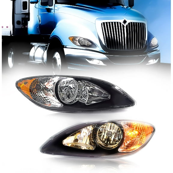International Prostar Headlight Headlamp PAIR Left Right Side 2008-2016 w/ Bulbs