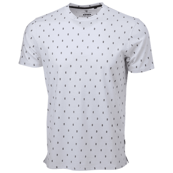 International Report Short Sleeve Pineapple Print Shirt (White, Medium)