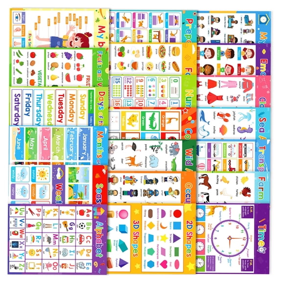 International School Posters Set For Multilingual Education On Quality Paper