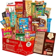 International Snack Box, 30 Pcs Premium Foreign Rare Snack Food Gifts with Suprise Item,European Snacks for Adults and Kids