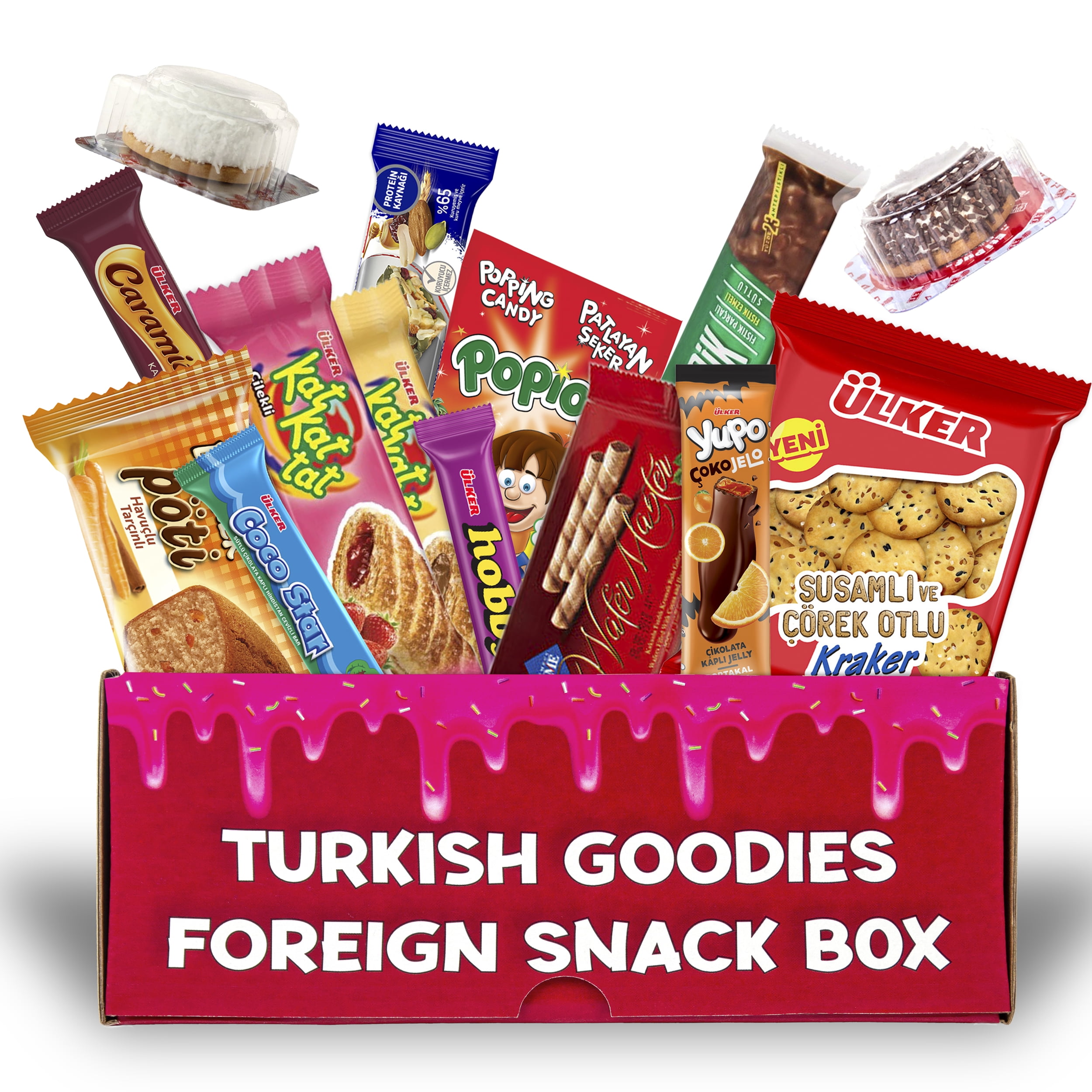 International Snack Box Foreign Snacks by Turkish Goodies 13ct Full Sized Bars Candies