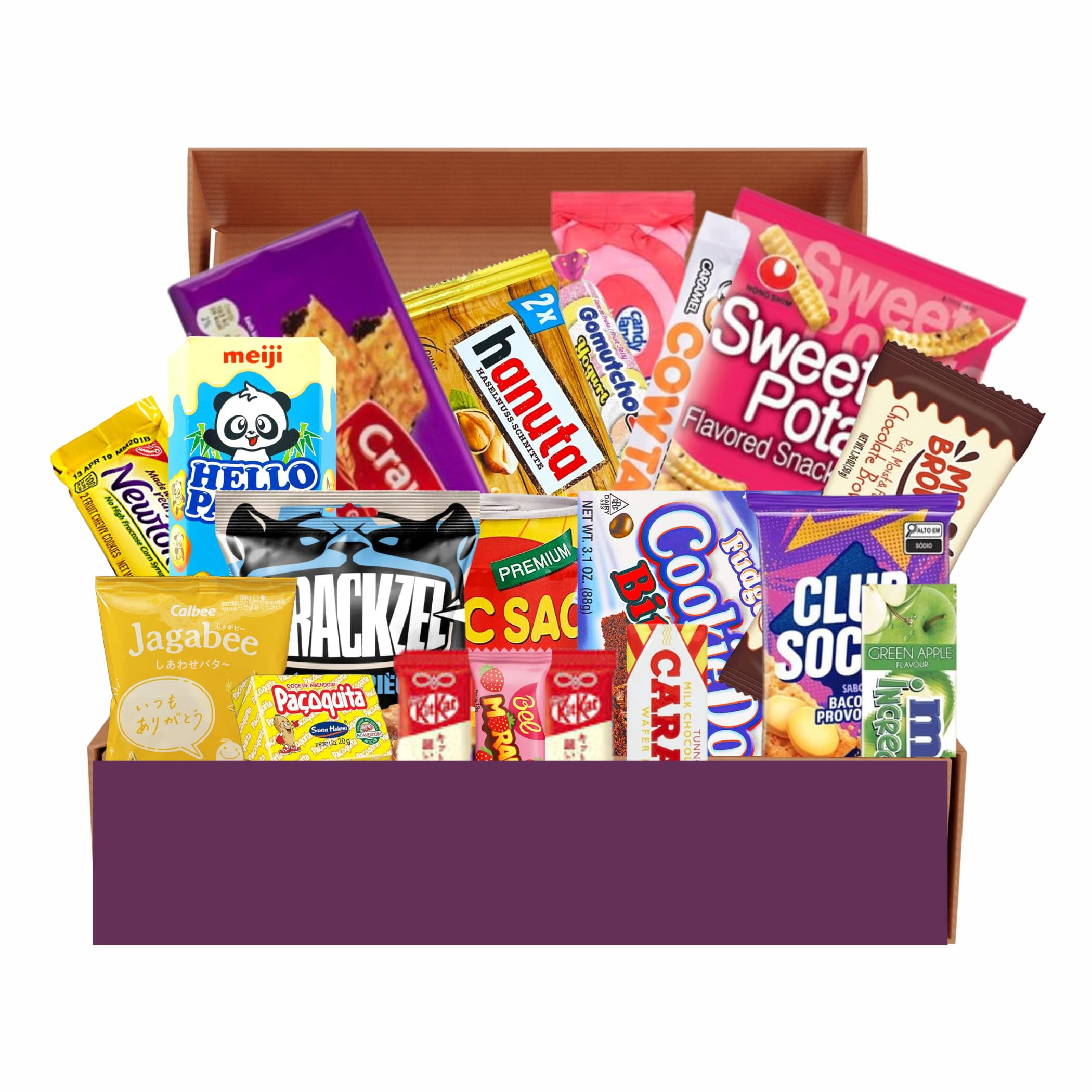 International Snack Box - OKA4Assorted Treats from Around the Pack for All Tastes - This Curated Collection Comes with a Mix of 20 Snacks from across the Globe - By Lecsa Specialty Snacks
