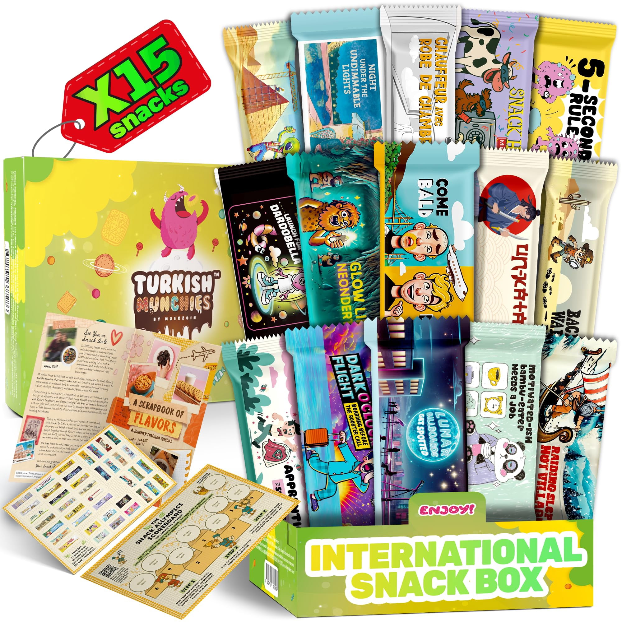 Interationail Snacks International Snack Box, Unique TGF4 Experience with Universal Exotic ...