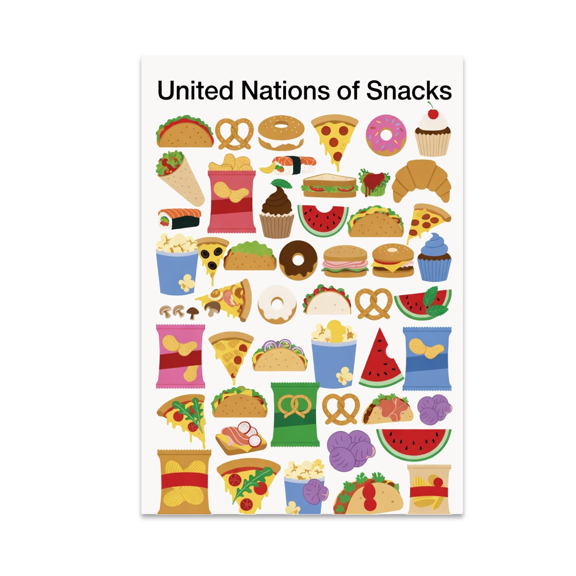 International Snacks Wall Art - Snack Enthusiast - 13x19 Poster Print
