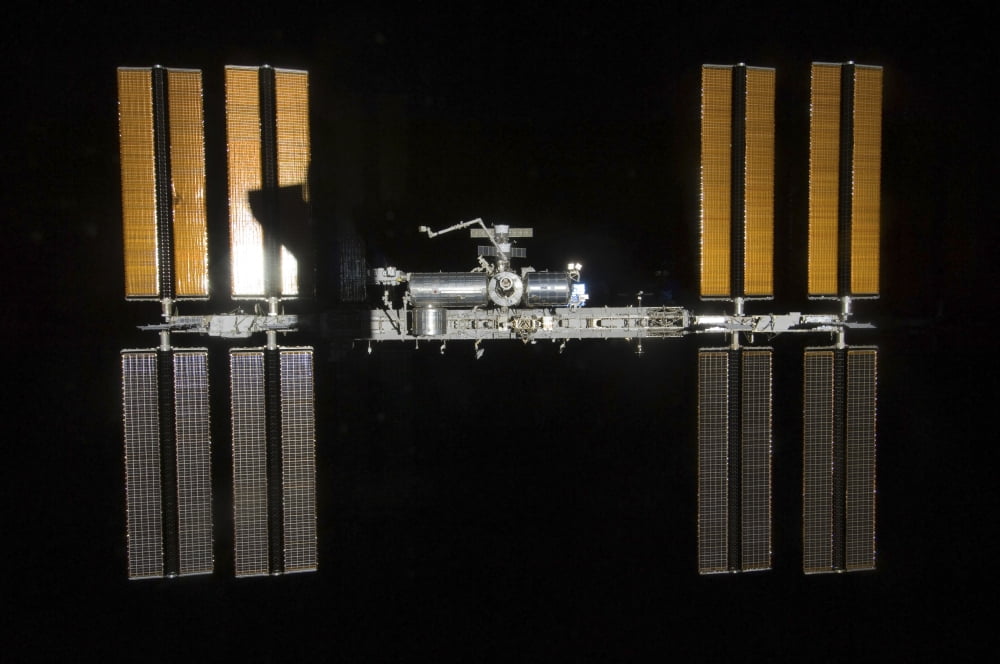 International Space Station Canvas Art - Stocktrek Images (34 x 23)