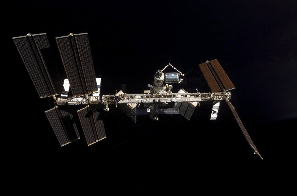 International Space Station Canvas Art - Stocktrek Images (34 x 23)