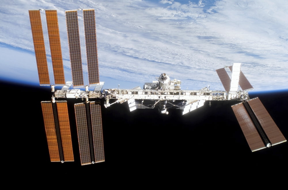 International Space Station Canvas Art - Stocktrek Images (34 x 23)