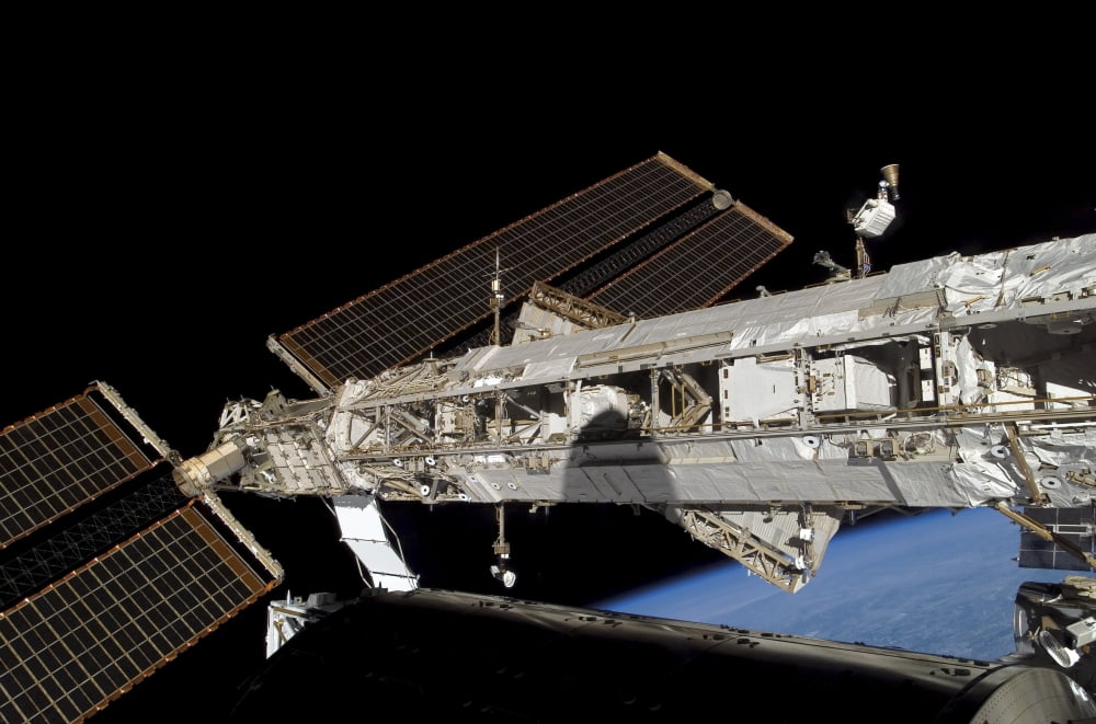 International Space Station Canvas Art - Stocktrek Images (34 x 23)