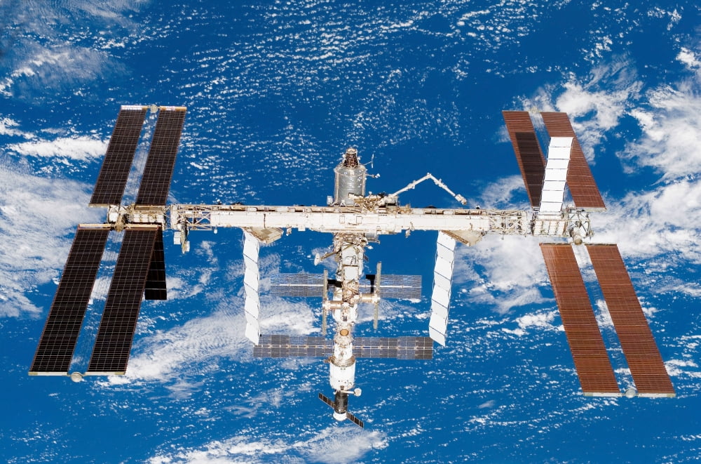 International Space Station Canvas Art - Stocktrek Images (34 x 23)