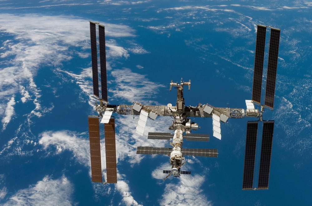 International Space Station Canvas Art - Stocktrek Images (34 x 23)