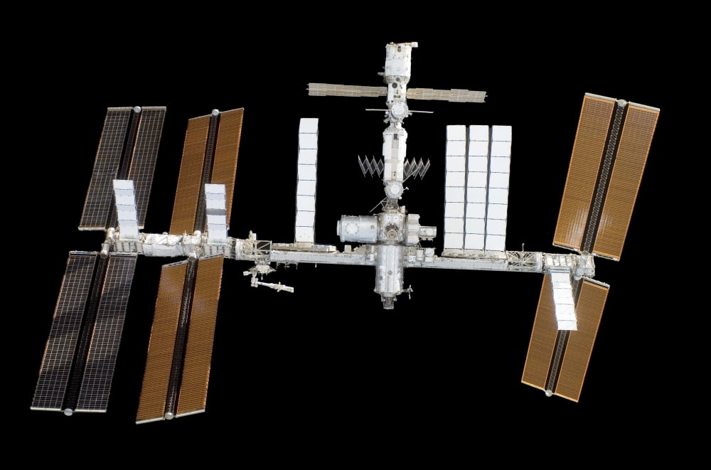 International Space Station Canvas Art - Stocktrek Images (34 x 23)