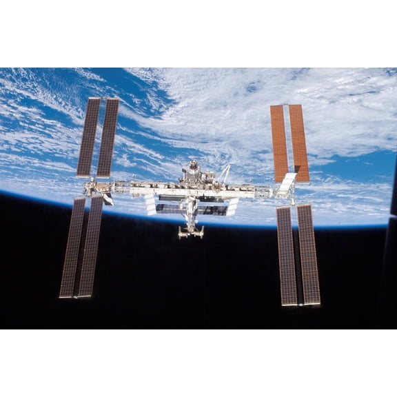 International Space Station In 2007. Photo Taken From A Departing Space Shuttle Atlantis. June 19 History